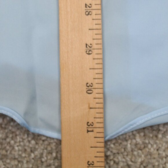 Vintage Sears Dress Shirt Mens 17 Blue Perma Prest Ultressa Polyester S/S Button - Picture 11 of 12